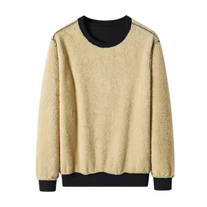 यूरोपीय कोड नया शरद ऋतु और सर्दी गोल गर्दन मेमना ऊन हुडी प्लस ऊन मोटा कोट गर्म घरेलू पहनने वाला फैशन स्वेटर टॉप