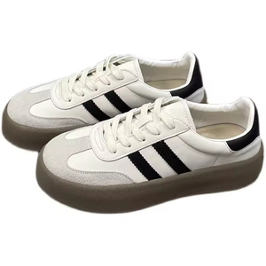 New PVC Sports <b>Shoes</b> Latex Midsole Rubber Outsole Thick <b>Sole</b> Casual Board <b>Shoe</b> Women Soft <b>Sole</b> Increase Training <b>Shoes</b> Uni - Product Image 1