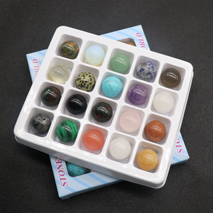 20 Kinds Mixed Natural <strong>Crystal</strong> Mini <strong>Spheres</strong> Polished Balls Chakra Healing Ball Set for Reiki Meditation Whiskey Ice Stones - Product Image 4