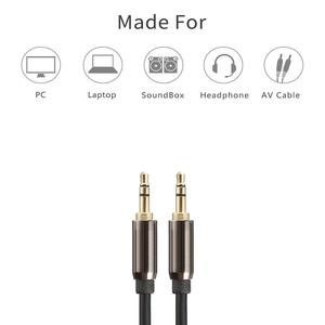 <span class=keywords><strong>Cable</strong></span> <span class=keywords><strong>auxiliar</strong></span> de audio trenzado de alta fidelidad macho <span class=keywords><strong>a</strong></span> macho de 1/8 (3.5mm) para coche, auriculares, altavoces y equipos de sonido domésticos - Product Image 3
