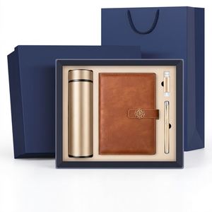 Best Sale Corporate Luxury Gift Set Promotion Personalized Items Notebook Vacuum Flask Pen <b>USB</b> <b>Drive</b> Gift Set - Product Image 1