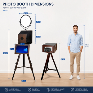 Stand d'impression instantanée pour photomaton rétro en bois pour événements commerciaux et mariages, compatible <span class=keywords><strong>DNP</strong></span> <span class=keywords><strong>QW410</strong></span> - Product Image 3
