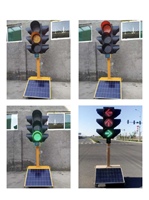 Feux de signalisation LED portables à énergie solaire en matériau PC, avec compte à rebours rouge, vert, jaune et flèches, 400 mm, 200 mm, 300 mm