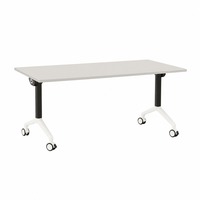 Table de conférence pliable moderne, rectangulaire, mobile, avec pieds en fer, pour bureau, hôtel, école