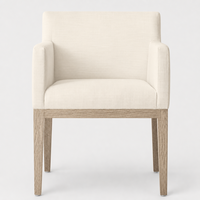 Table à manger extensible en chêne massif TrustHome et ensemble de 7 chaises à accoudoirs en tissu, écologique, durable, pour usage hôtelier