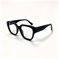 Montures de lunettes optiques épaisses carrées à monture complète en gros, montures de lunettes de luxe personnalisées en acétate pour hommes et femmes