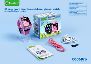 Montre connectée carrée pour enfants GPS+WiFi 4G Écran IPS Étanche IP67 Caméra Réveil Bouton d'urgence Plastique magnétique - Product Image 2
