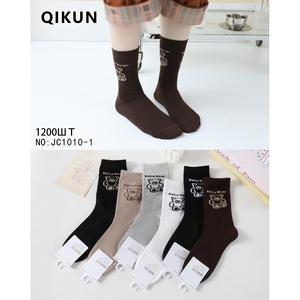 ถุงเท้ายาวถึงเข่าทำจากผ้าฝ้ายเนื้อนุ่มใส่สบายระบายอากาศได้ดีเหมาะสำหรับทุกเพศ JC1010-1 - Product Image 1