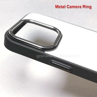 Hochwertige TPU-Gummi-Bumper Blanko 2D-Sublimations-Handyhüllen mit Metall-Kameraring für iPhone 14 Pro