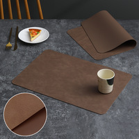 Napperons en PVC imperméables isolants pour table à thé, décoration de fête, avec tapis de table en cuir synthétique et nappe