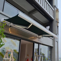 Auvent de terrasse rétractable électrique de luxe 5x4M 6x4M, cassette en aluminium, toile 100% acrylique teinte en masse, motorisé pour extérieur