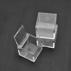 4.5x4.5x4.5cm Clear Plastic Square Cube <strong>Small</strong> Plastic <strong>Storage</strong> <strong>Box</strong> <strong>with</strong> <strong>Lid</strong> Square Clear Containers <strong>Box</strong> for Candy - Product Image 2