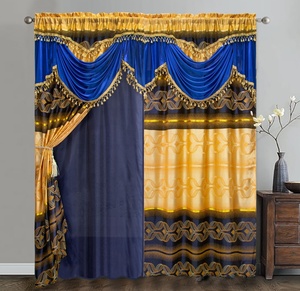 Juego de Paneles de Cortina Blackout de Lujo para Ventana de Dormitorio, Diseño Nuevo en Jacquard Listo para Colgar con Ceneefa de Cascada Incorporada para Decoración del Hogar - Product Image 2