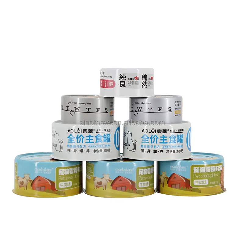 Wholesale Price Metal Cans Manufacturer Food Grade Empty Tin Cans For Tuna Sardine Fish Meat Wet Pet Food Canning