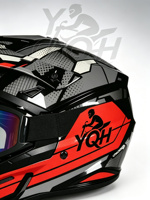 Casque de moto tout-terrain Coque en ABS Doublure en EPS Intérieur amovible