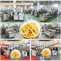 Ligne de production complète automatique et continue de frites, machine à frites à immersion en eau et huile