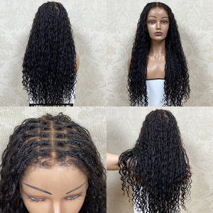 Perruque Lace Front Tressée Brun Clair pour Cheveux Remy Grade 12A, Longue Ondulation Body Wave, Baby Hair, Double Drawn, Sans Nœuds, pour Femmes Noires - Product Image 6