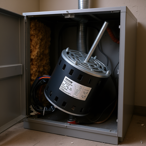 Moteur de soufflerie de four Vevor 3/4 CV 208/230V 48 Frame 1075 tr/min Rotation CW/CCW pour systèmes CVC domestiques - Product Image 2