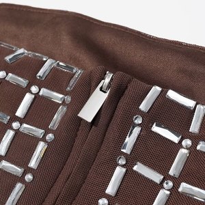 TAOP&ZA Nouvelle Collection Printemps 2026 – Ensemble Haut Bustier à Col Droit et Épaules Dénudées en Maille Pailletée et <span class=keywords><strong>Mini</strong></span>-<span class=keywords><strong>Jupe</strong></span> pour Femme 4772511 4772173 - Product Image 5