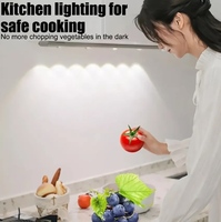 Lampu kabinet Sensor gerak dinding, lampu LED Modern, kontrol sentuh, kecerahan suhu warna dapat disesuaikan untuk Dapur/lemari/lemari