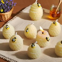 Un lot de 12 bougies en cire d'abeille faites à la main, écologiques, cadeaux de remise de diplôme, de mariage, de fête pour la décoration de la maison