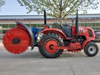 Trancheuse à disque ronde avec boîte de vitesses pour tracteur, pour pavés en béton - Machine à creuser des fossés en acier multifonctionnelle et efficace