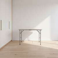 Table pliante moderne en aluminium pour usage extérieur, hôtel, salon, camping et pique-nique