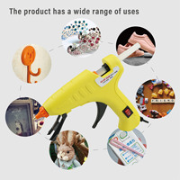 Pistolet à colle chaude électrique industriel 100W avec bâtonnets de colle de 7 mm pour l'artisanat, l'école, la réparation à domicile et le bricolage - Facile à utiliser et anti-goutte