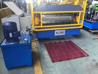 Machine de formage de tuiles de toiture en acier coloré de qualité supérieure BN Brand, largeur d'alimentation 1200 mm, certifiée CE/ISO9001, contrôlée par PLC 1