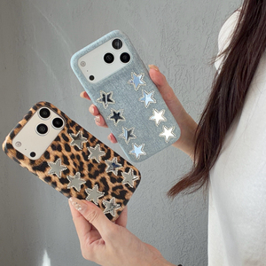 Nouvelle coque de téléphone élégante avec miroir en strass et double rangée de pentagrammes pour <span class=keywords><strong>iPhone</strong></span> 17, 17 Pro Max, <span class=keywords><strong>iPhone</strong></span> 16 Pro Max, coque anti-chute - Product Image 2