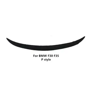 P סגנון אוטומטי ספוילרים BMW 3 סדרת F30 F35 2012-2018 320i 330i מבריק שחור פחמן דפוס מכונית האחורי Trunk ספוילר אתחול כנף