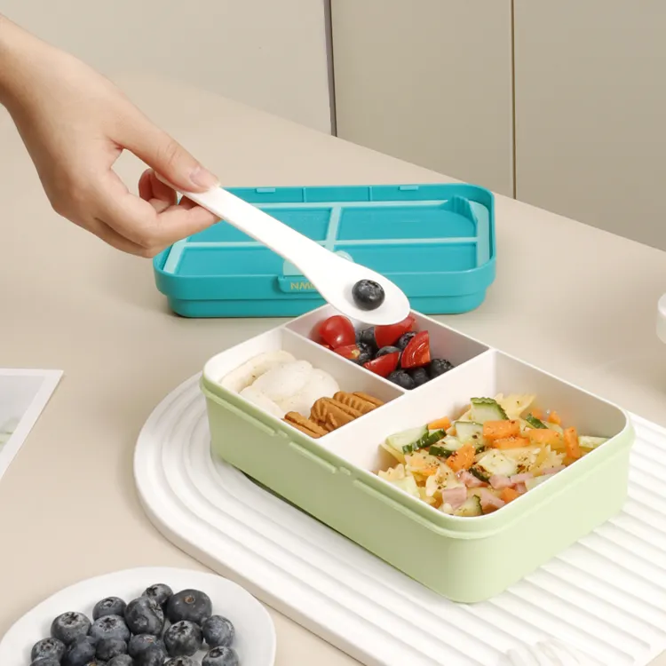 Fiambrera japonesa Contenedores de almacenamiento de alimentos Caja Bento segura para microondas para niños