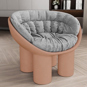 Cadre en plastique PP de style simple avec coussin de couleur assortie chaise de café de loisirs italie à utiliser accoudoir chaise de jambe d'éléphant - Product Image 2