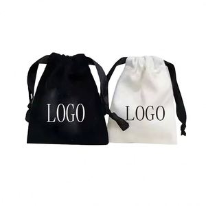 Pandasew 8*10 Cm Beige Medium Cotton Canvas Drawstring Pouch Gift Jewelry <b>Packaging</b> <b>Bags</b> - Product Image 1