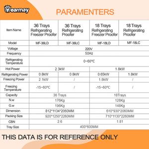 Añomay-bandejas industriales de acero inoxidable para panadería, prueba de masa, retardante para hornear pan, 18/36 unidades - Product Image 2