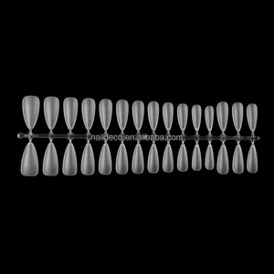 Искусственные ногти NADECO Full Matte Medium Stiletto для французского маникюра, гелевые, матовые, средней длины - Product Image 6