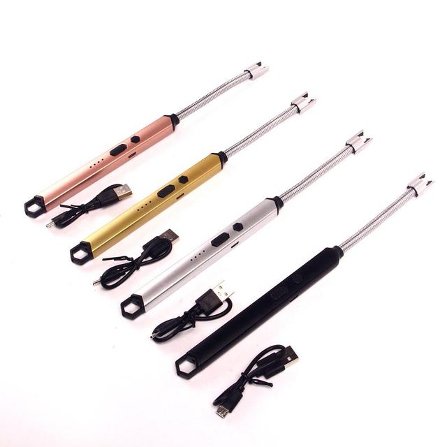 USB C Rechargeable Electric Arc Lighter Flameless Windproof Candle Lighter Plasma Ignition Tool for Home Outdoor BBQ