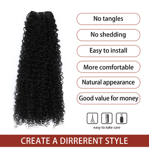 Gladys Wholesale, lot de cheveux bouclés crépus de 22 pouces, longs, ondulés, texture moelleuse, couleur blonde ombrée, extensions de cheveux synthétiques - Product Image 4