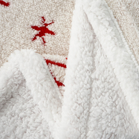 Couverture de Noël Sherpa blanche, couverture douce et moelleuse, couverture en microfibre en peluche de flanelle polaire pour canapé-lit