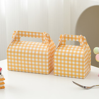 Boîte d'emballage jetable pour produits de boulangerie, boîte à mousse, boîte à pâtisserie à emporter, boîte en papier pour gâteaux, boîte à carreaux
