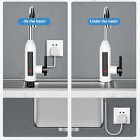 Chauffe-eau sans réservoir 3300W, chauffe-eau rapide avec affichage numérique ElD pour cuisine et salle de bain, robinet chauffe-eau