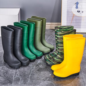 YLR608 Modegroothandel Kniehoge Comfortabele Veiligheidslaarzen Waterdichte PVC Heren Regenlaarzen voor Werkzaamheden - Product Image 4