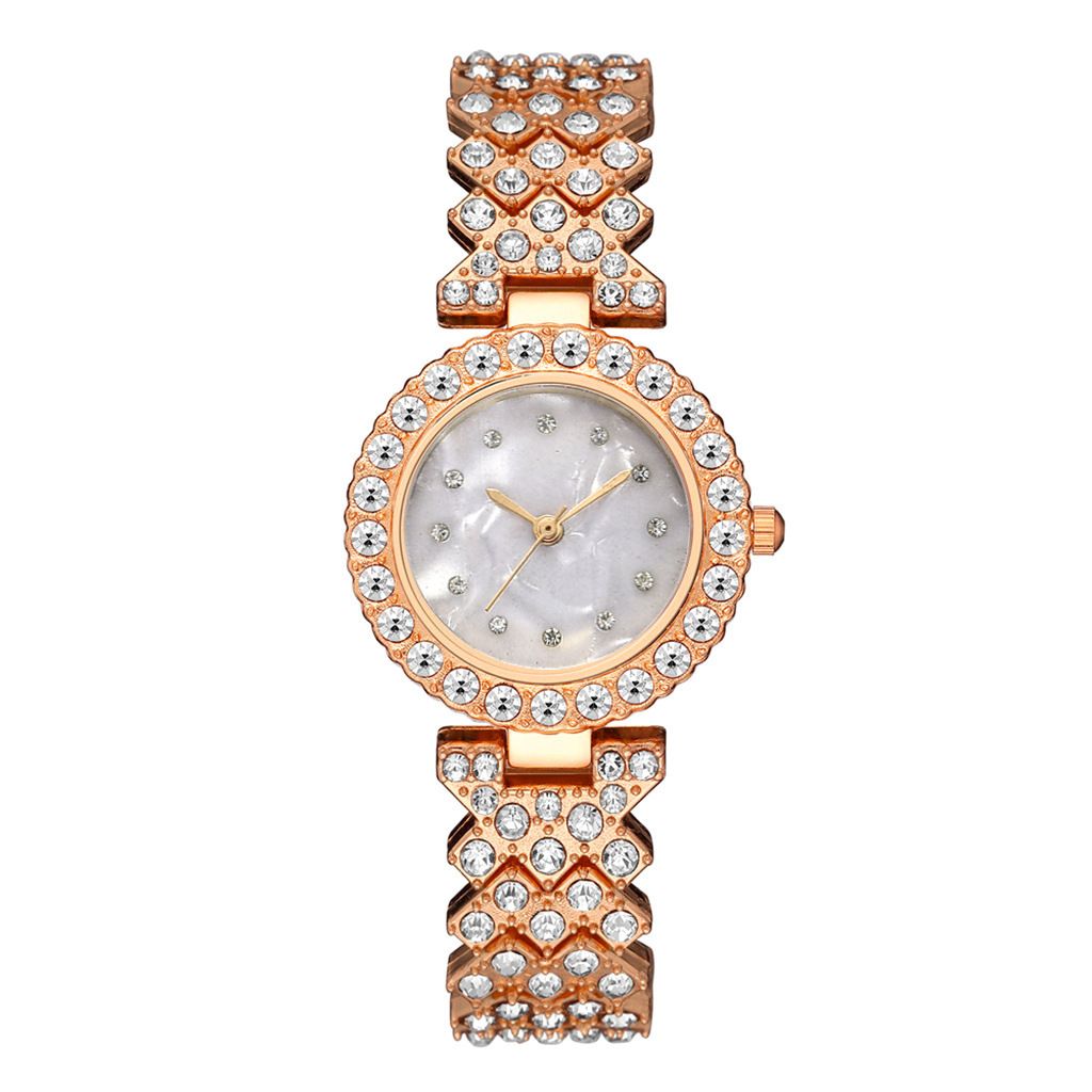 Women\'s Rose Gold Analog Set Quartz Steel Band Diamonds Bracelets Luxury Watch Luxury Rose Gold Watch Fashion Ladies Quartz Diamond  main image 4