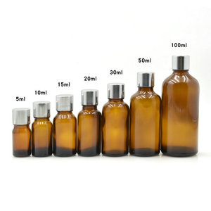 Vente en Gros d'Usine – Flacon Vide en Verre Ambré pour Huile Essentielle, 5ml, 10ml, 15ml, 20ml, 30ml, 50ml, 100ml, avec Différents Bouchons à Vis - Product Image 2