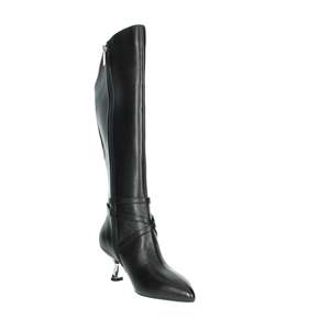 Bottes hautes pour femme Liu-Jo en cuir noir à bout pointu avec détail boucle - Product Image 5