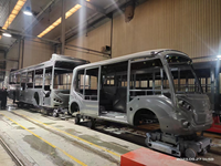 Usine chinoise Voiture électrique Bus squelette MPV Carrosserie Structure en acier Nouvel état avec portes en acier Fabricant de ferronnerie
