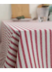 <span class=keywords><strong>Tovaglia</strong></span> in <span class=keywords><strong>cotone</strong></span> <span class=keywords><strong>rosa</strong></span> stile rustico con balze e righe, lavabile, per tavoli rettangolari, ideale per feste e matrimoni - Product Image 2