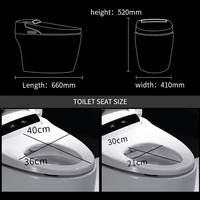 WC intelligent à chasse automatique avec capteur de luxe pour salle de bain, bidet en céramique, une seule pièce, toilette intelligente