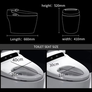 <span class=keywords><strong>WC</strong></span> intelligent à chasse automatique avec capteur de luxe pour salle de bain, bidet en céramique, une seule pièce, toilette intelligente - Product Image 6