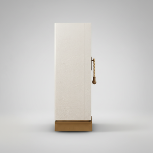 Armoire de rangement haute de style moderne <span class=keywords><strong>et</strong></span> luxueux en <span class=keywords><strong>bois</strong></span> massif <span class=keywords><strong>et</strong></span> panneaux métalliques avec 5+ tiroirs, design écologique pour salon <span class=keywords><strong>et</strong></span> chambre à coucher - Product Image 5